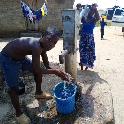 Villagers grateful to collect clean water